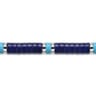 925 Sterling Silver Lapis and Turquoise Cylinder Beaded Bracelet