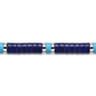 925 Sterling Silver Lapis and Turquoise Cylinder Beaded Bracelet