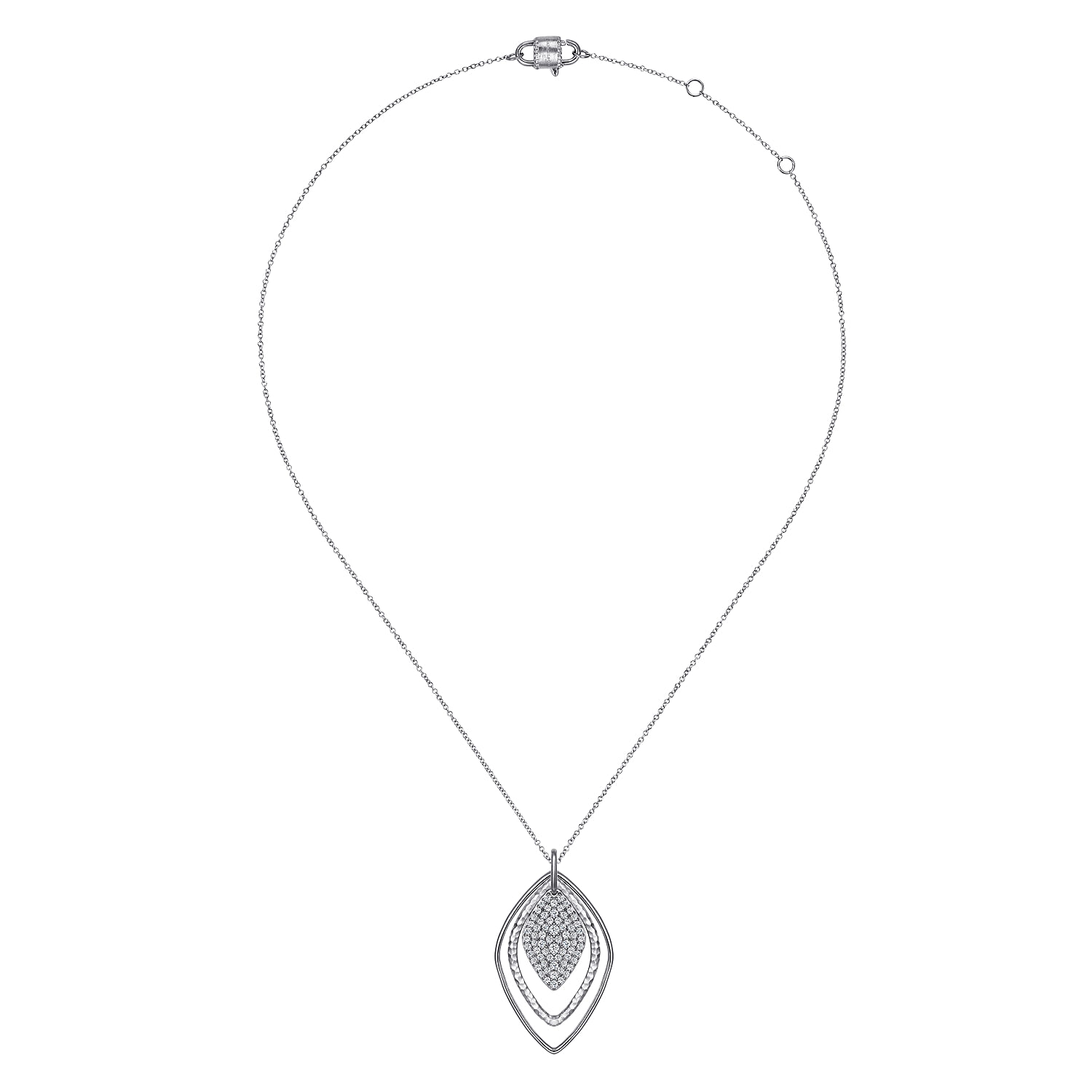 925 Silver Pendant Souviens Necklace. SKU: NK4778SVJWS