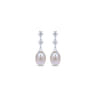 925 Sterling Silver Linear Pearl Drop Earrings