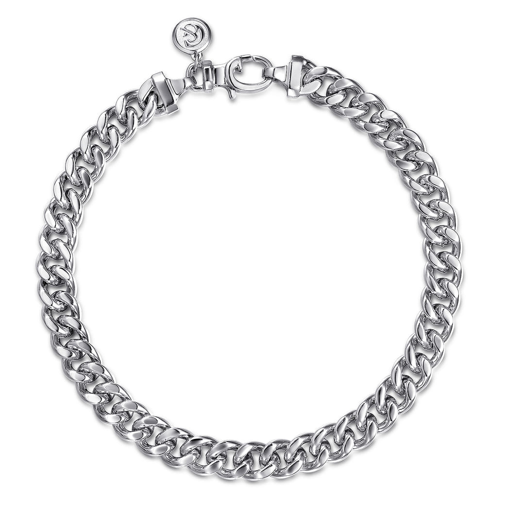 925 Sterling Silver Link Chain Bracelet 7mm @ $365. Shop Men Bracelets |  Gabriel & Co.