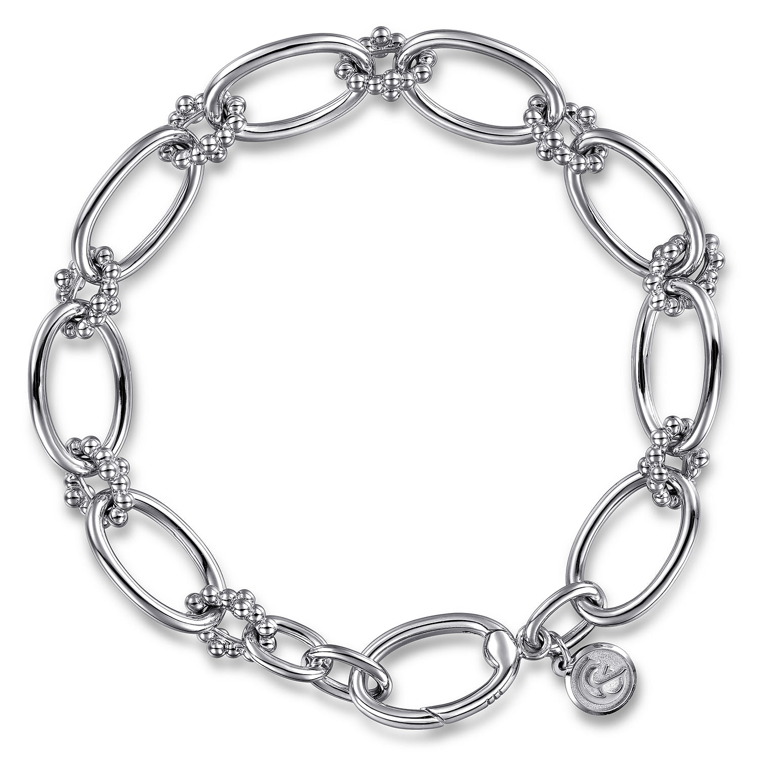 925 Sterling Silver Link Chain Bracelet-Bujukan - Shot 1