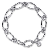 925 Sterling Silver Link Chain Bracelet-Bujukan