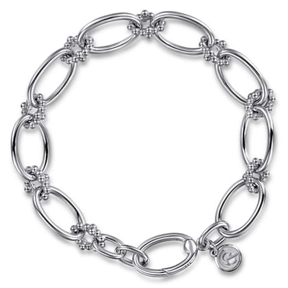 925 Sterling Silver Link Chain Bracelet-Bujukan