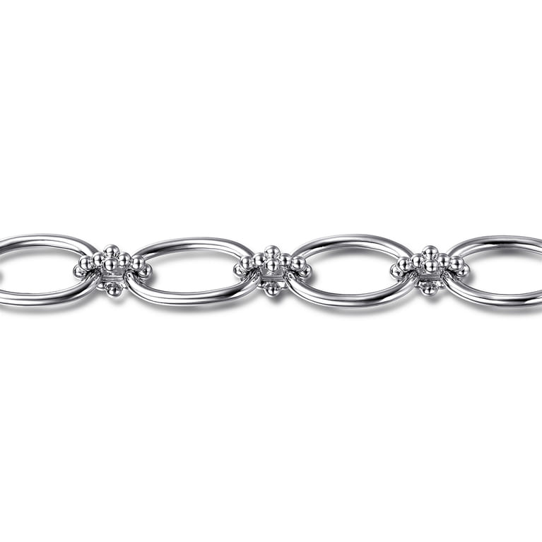 925 Sterling Silver Link Chain Bracelet-Bujukan - Shot 2