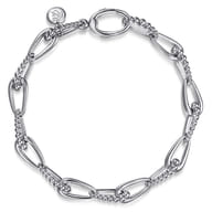 925 Sterling Silver Link Chain Bracelet-Bujukan