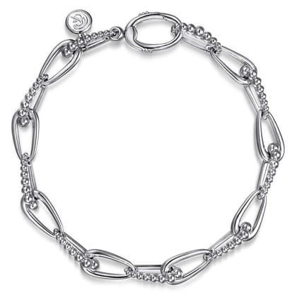 925 Sterling Silver Link Chain Bracelet-Bujukan