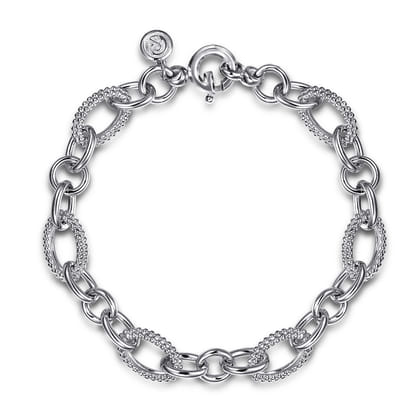 925 Sterling Silver Link Chain Bracelet-Bujukan