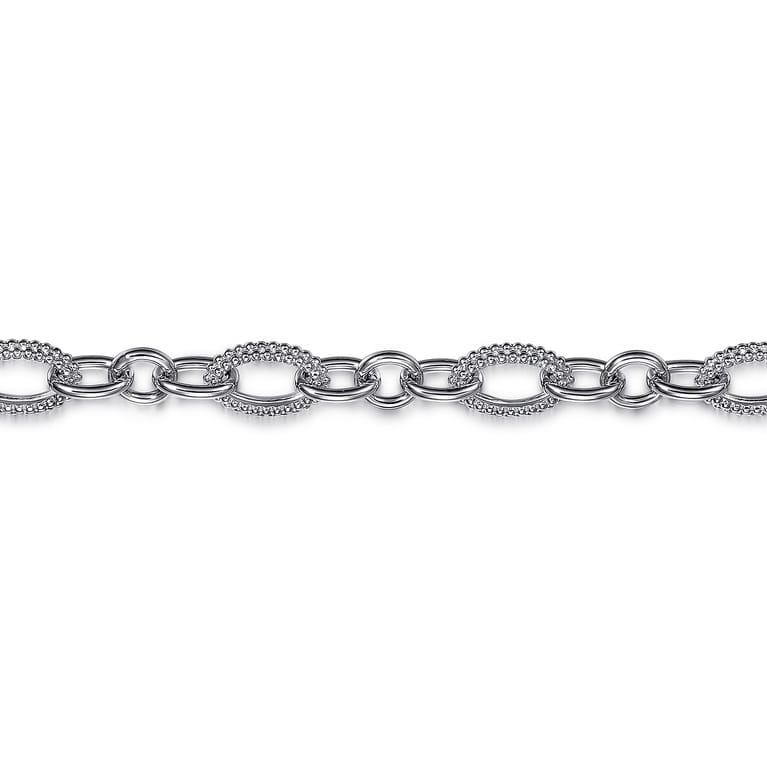 925 Sterling Silver Link Chain Bracelet-Bujukan - Shot 2