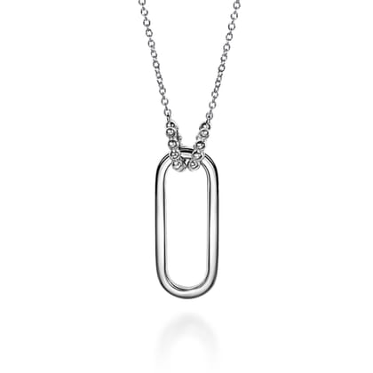 925 Sterling Silver Link Pendant Necklace