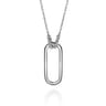 925 Sterling Silver Link Pendant Necklace