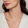 925 Sterling Silver Link Pendant Necklace