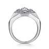925 Sterling Silver Lion Head Ring in High Polished Finish