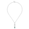 925 Sterling Silver Malachite Bujukan Drop Necklace