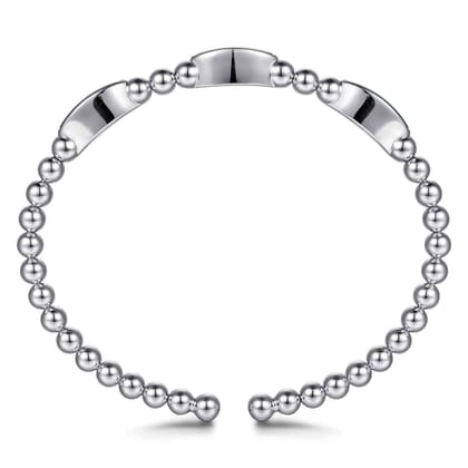 925 Sterling Silver Malachite Station Bujukan Split Bangle Bracelet