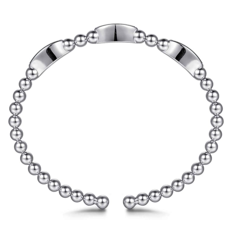 925 Sterling Silver Malachite Station Bujukan Split Bangle Bracelet - Shot 3