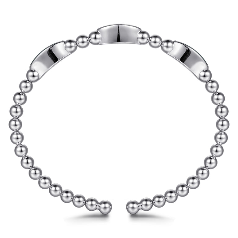 925 Sterling Silver Malachite Station Bujukan Split Bangle Bracelet - Shot 3