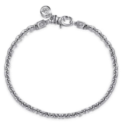 925 Sterling Silver Men's Link Chain Bracelet 