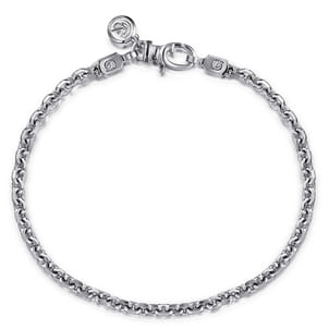 925 Sterling Silver Men's Link Chain Bracelet 
