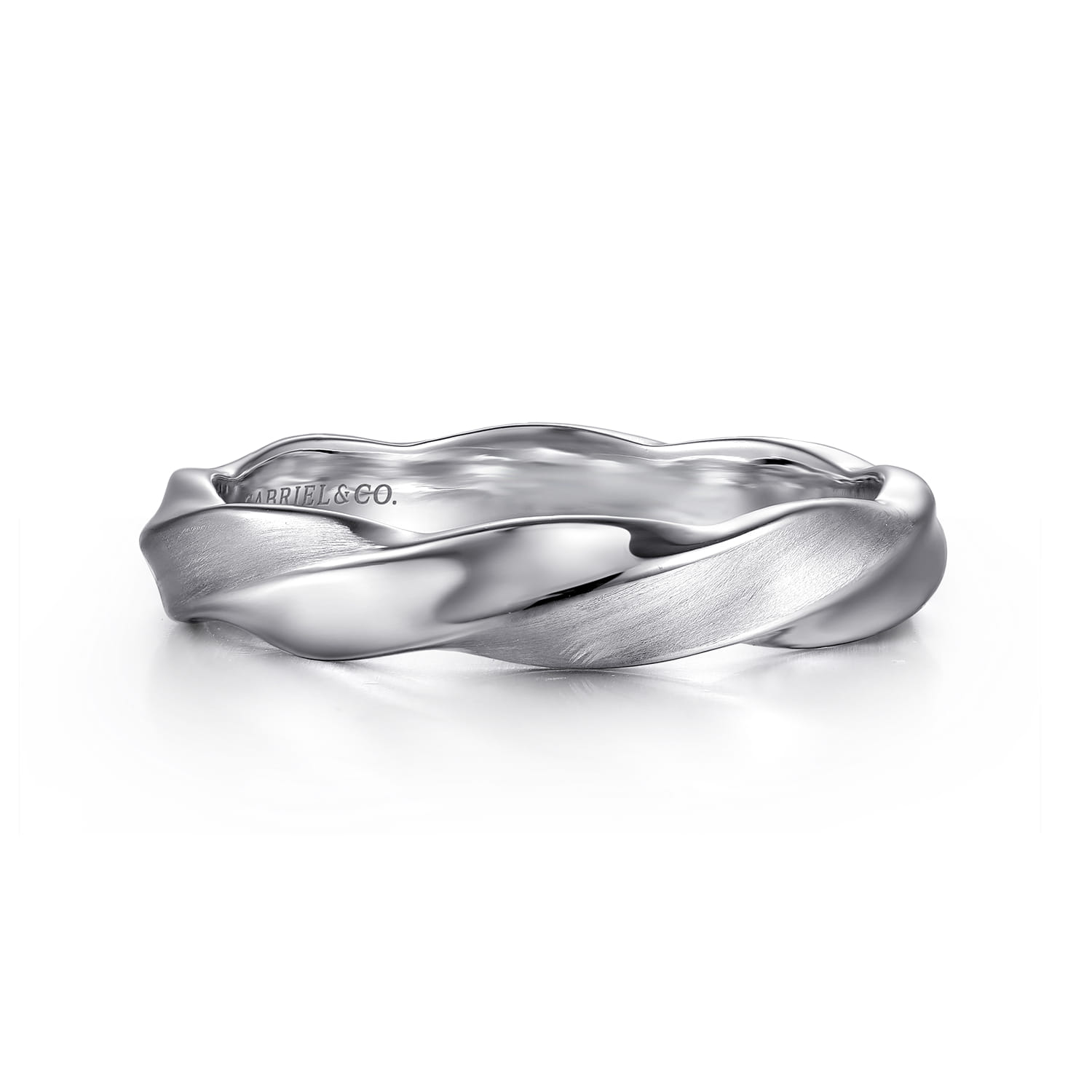 925 Sterling Silver Men's Twisted Ring - Shot 1