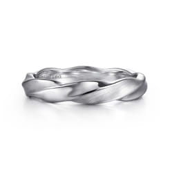 925 Sterling Silver Men's Twisted Ring