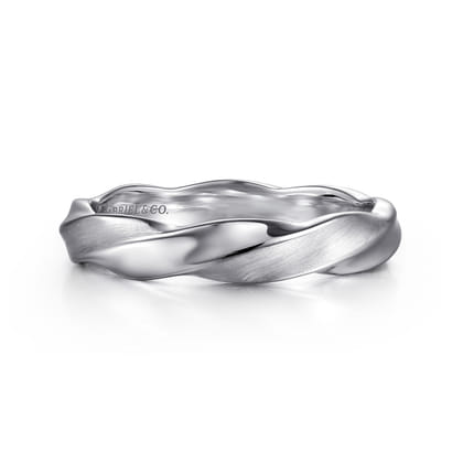 925 Sterling Silver Men's Twisted Ring