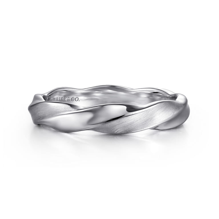 925 Sterling Silver Men's Twisted Ring - Shot 1