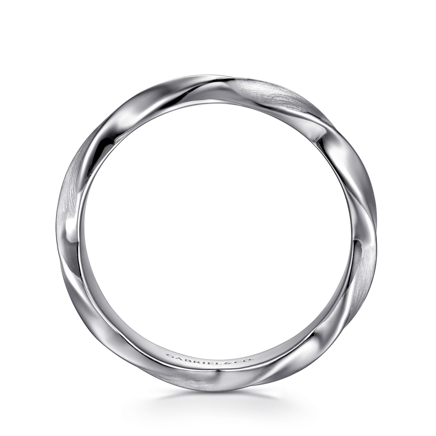 925 Sterling Silver Men's Twisted Ring - Shot 2