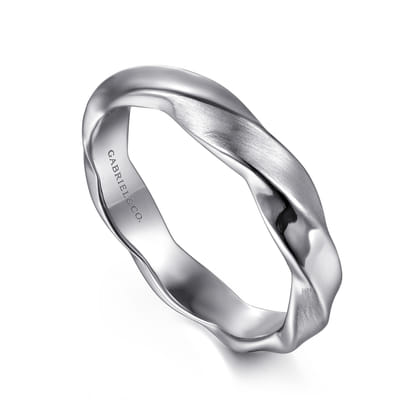 925 Sterling Silver Men's Twisted Ring