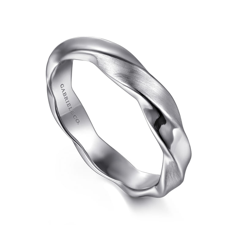 925 Sterling Silver Men's Twisted Ring - Shot 3