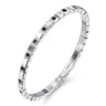 925 Sterling Silver Mens Bangle with Black Spinel