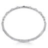 925 Sterling Silver Mens Bangle with Black Spinel