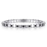 925 Sterling Silver Mens Bangle with Black Spinel