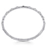 925 Sterling Silver Mens Bangle with Black Spinel