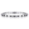 925 Sterling Silver Mens Bangle with Black Spinel