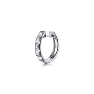 925 Sterling Silver Mens Gabriel Pyramaid Single Huggie Earring