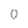 925 Sterling Silver Mens Gabriel Pyramaid Single Huggie Earring