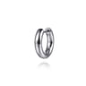925 Sterling Silver Mens Round Tube Single Huggie Earring