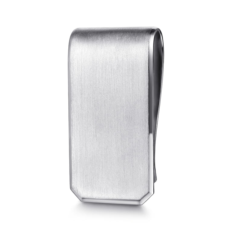 925 Sterling Silver Money Clip in Satin Finish - Shot 1