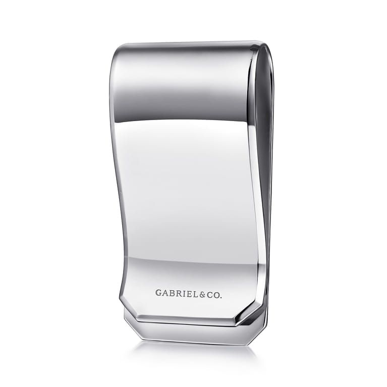 925 Sterling Silver Money Clip in Satin Finish - Shot 2