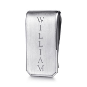925 Sterling Silver Money Clip in Satin Finish