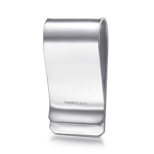 925 Sterling Silver Money Clip with Twisted Rope Trim