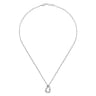 925 Sterling Silver Mother and Child Pendant Necklace with Diamonds - 0.02 ct
