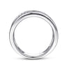925 Sterling Silver Multi Row Bujukan Bead Curved Wide Band Ring