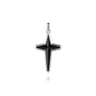 925 Sterling Silver Onyx Cross Pendant