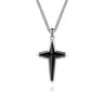 925 Sterling Silver Onyx Cross Pendant