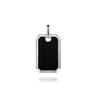 925 Sterling Silver Onyx Dog Tag Pendant