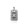 925 Sterling Silver Onyx Dog Tag Pendant