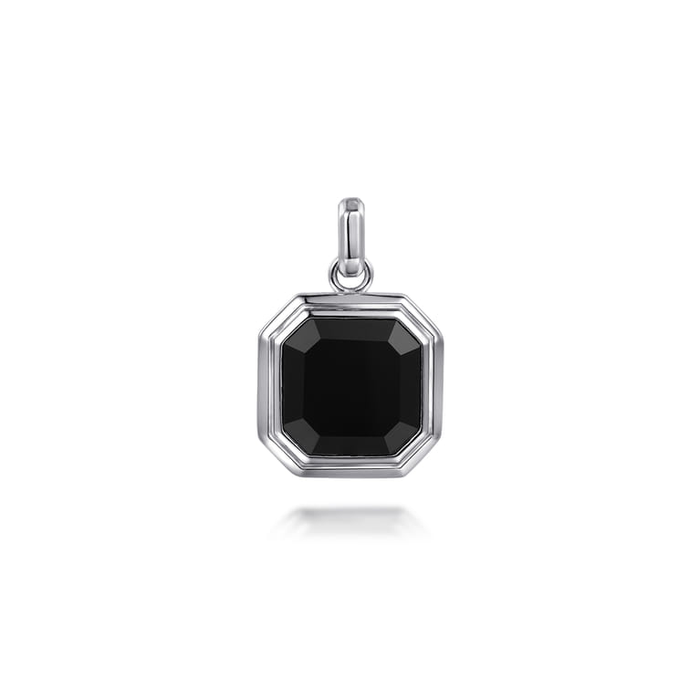 925 Sterling Silver Onyx Pendant - Shot 1