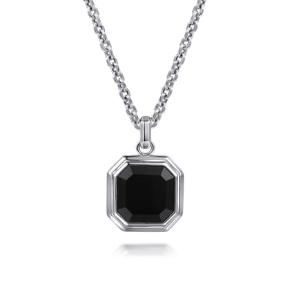 925 Sterling Silver Onyx Pendant